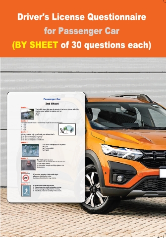 292512-Driver’s licence questionnaire for passenger car (by sheet of 30 questions each)